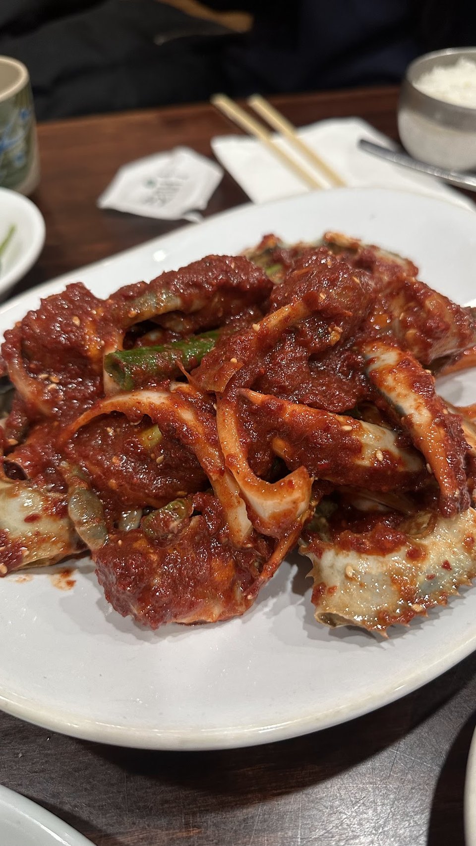 Spicy Marinated Crab with Vegetables